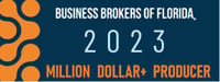 Business Brokers of Florida 2023 Million Dollar Producer award graphic